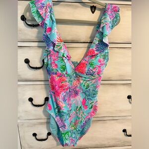 NWT Lilly Pulitzer Ruffle One Piece Swimsuit 8